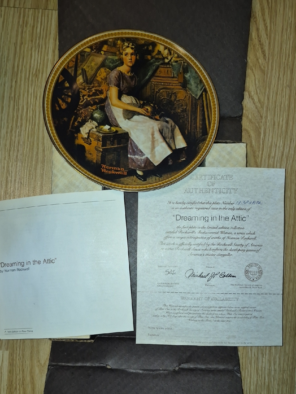 Norman Rockwell 'Dreaming in the Attic' Decorative Plate